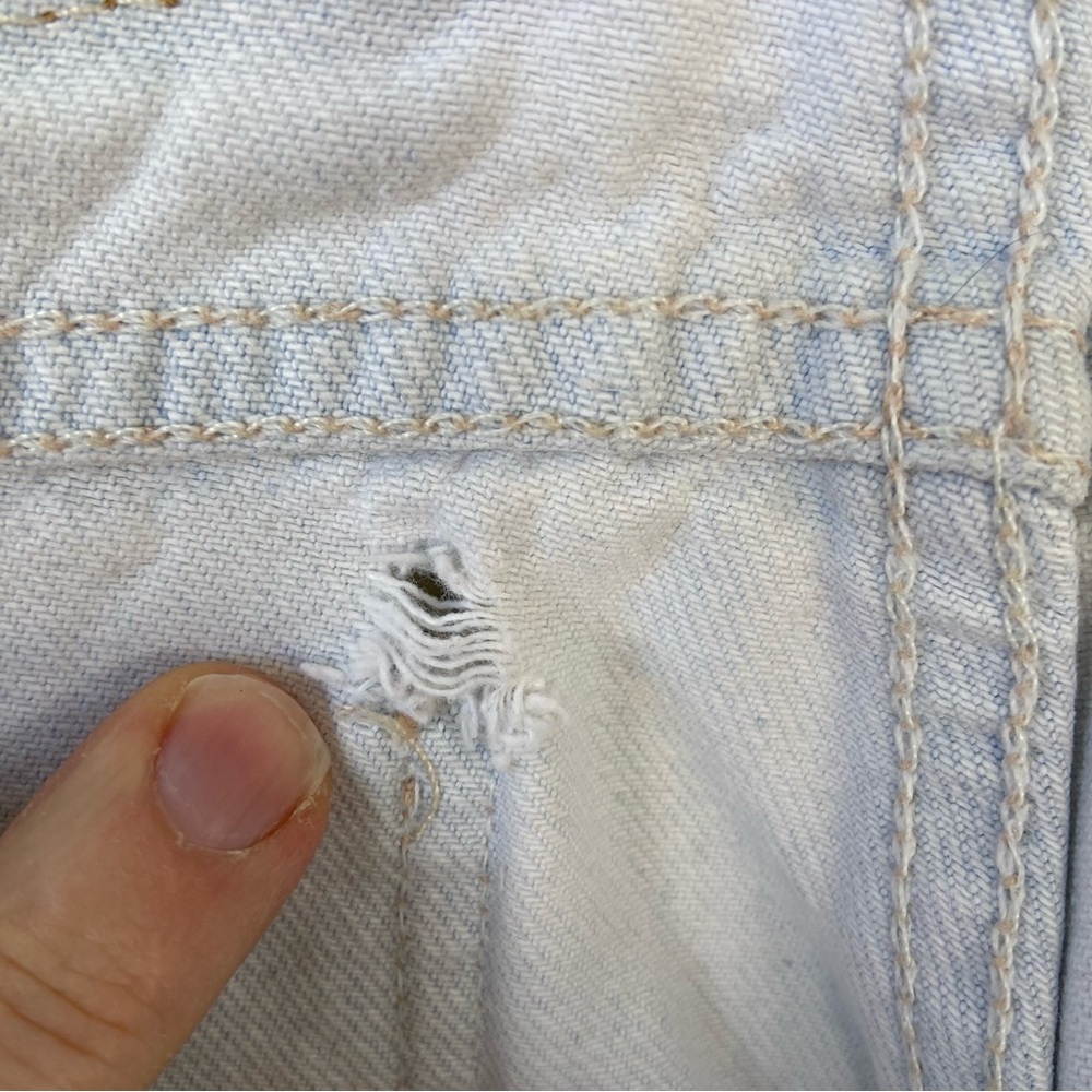 Vintage 70s Mens 32x34 Levi’s 550 Light Wash Orange Tab Distressed Denim Jeans - Picture 11 of 14